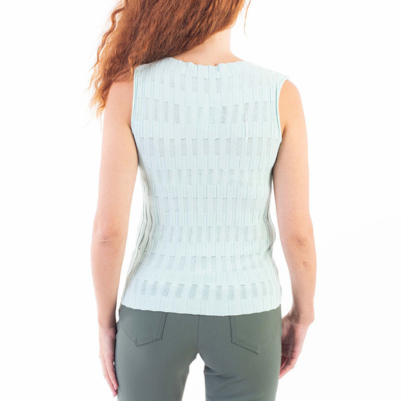 Compagnia Italiana Blouse Women size M Turquoise - Picture 4 of 5